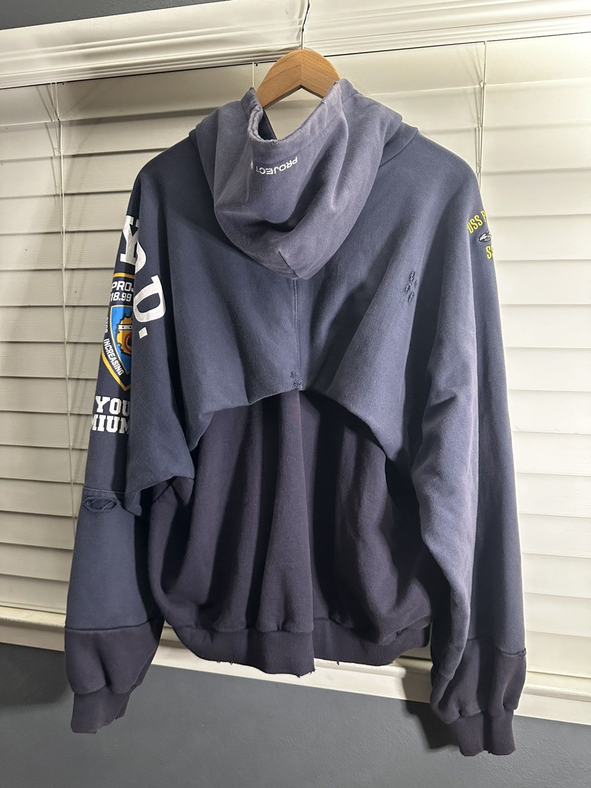 PROJECT G/R Project G/R Navy Reconstructed Folded Zip-Up Size US S / EU 44-46 / 1 - 3 Thumbnail