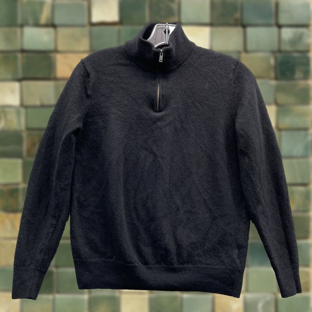 Christian Lacroix VINTAGE Christian Lacroix ExtraFine Merino Wool Sweater Womens Medium Black 1/4 Zip 90's Size M / US 6-8 / IT 42-44 - 1 Thumbnail