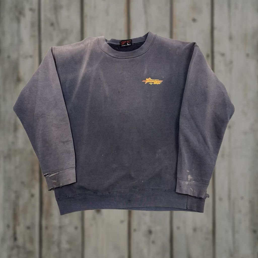Vintage Stussy Sweatshirt L Black 80s 90s Jamaican Style Irie Rasta Graphic Print Mens, Men's