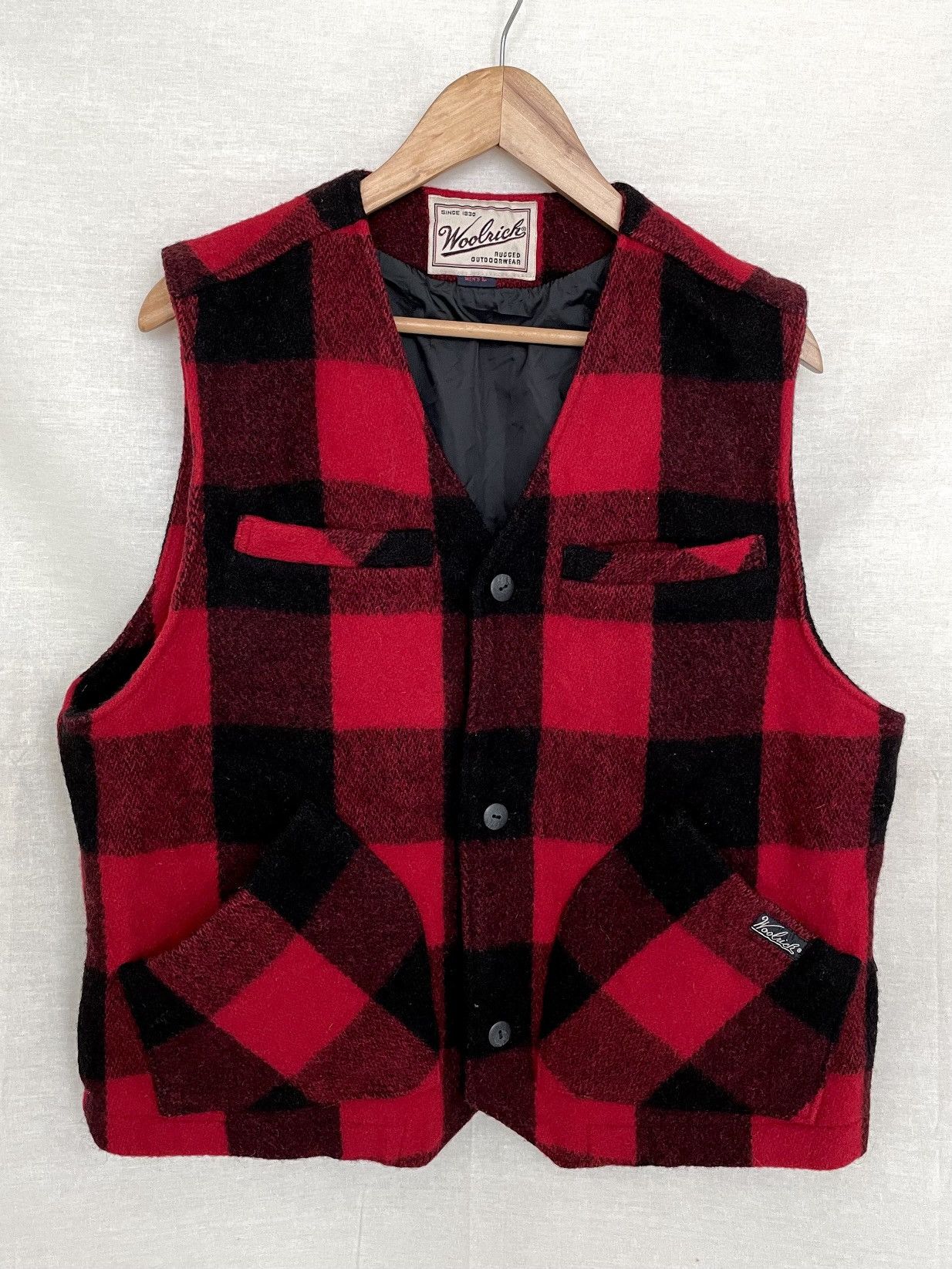 Woolrich Woolen Mills Vintage Woolrich Buffalo Plaid Wool Vest Rugged Outdoorwear Size US L / EU 52-54 / 3 - 2 Thumbnail