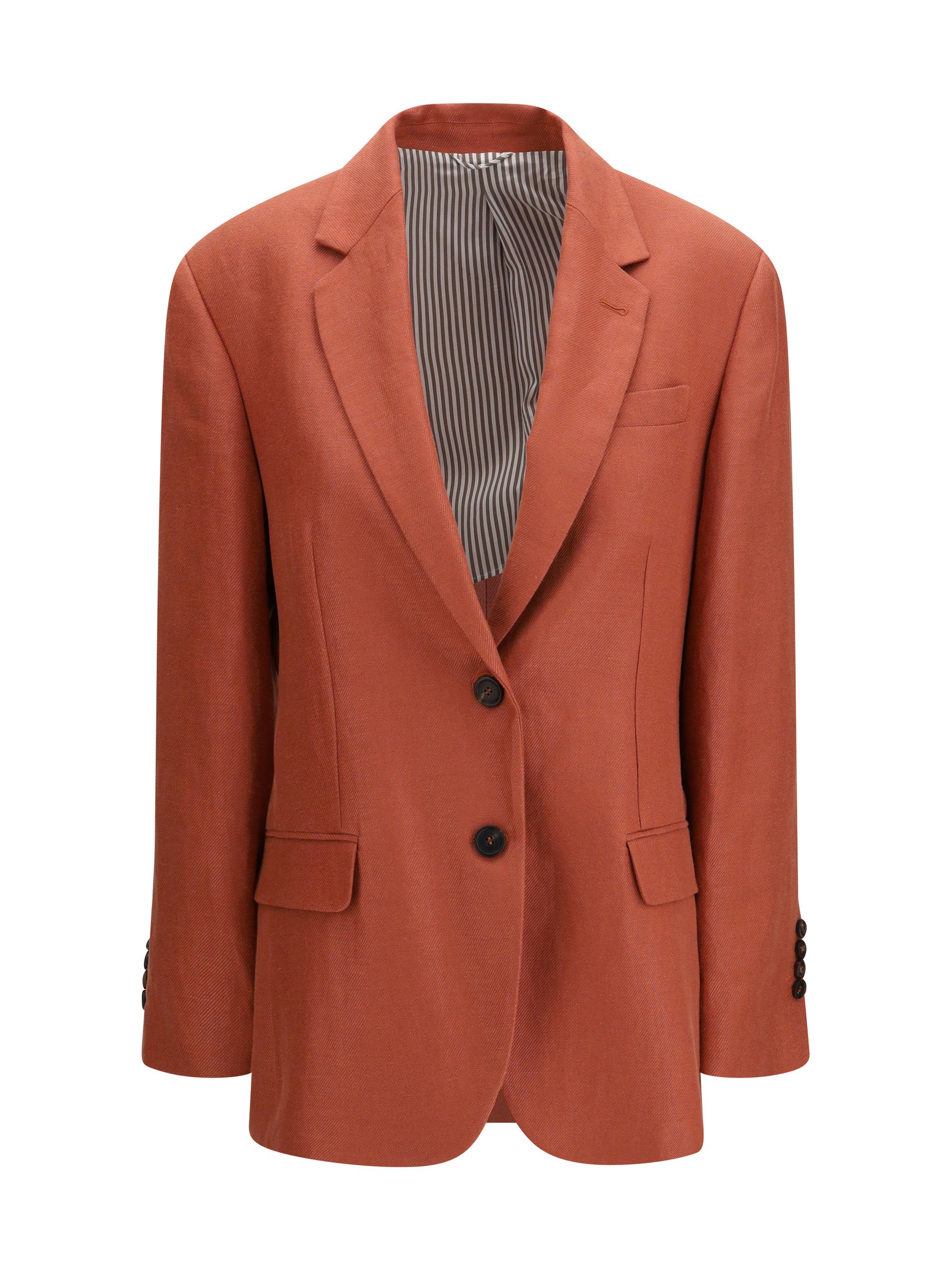 Brunello Cucinelli Single-breasted linen Blazer Size M / US 6-8 / IT 42-44 - 1 Thumbnail