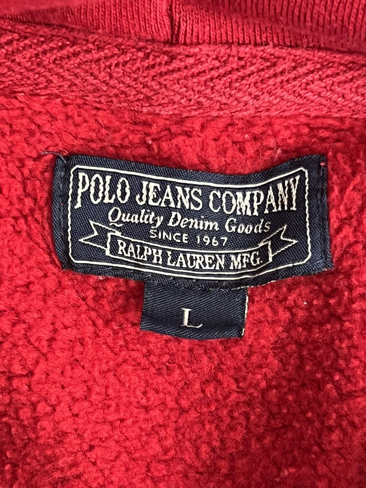 Polo Ralph Lauren 🇺🇸 Vintage Polo Jeans USA Patchwork Flag Hoodie Size US L / EU 52-54 / 3 - 11 Thumbnail