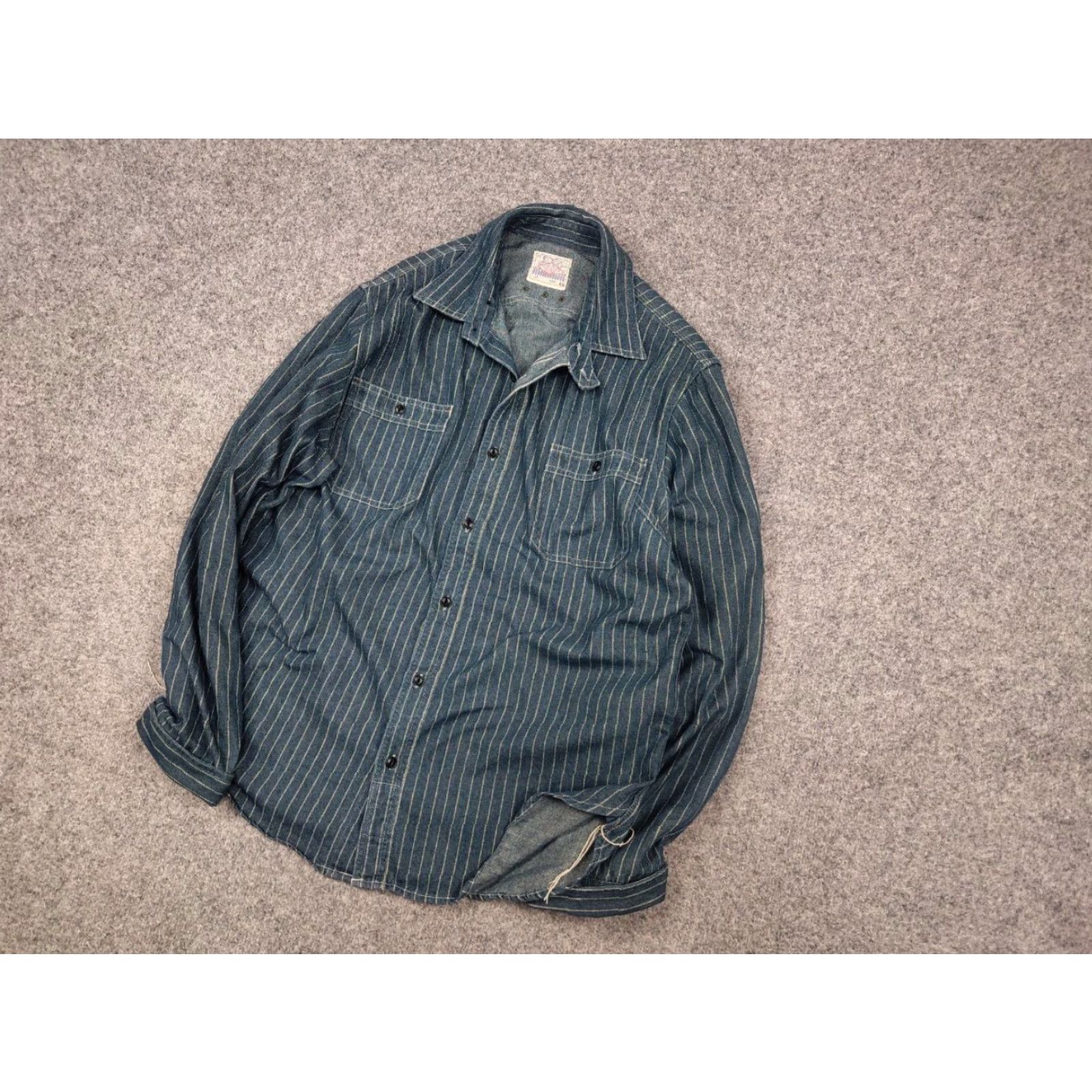 Vintage Non Stock Flyer Japan Wabash Vent Hole Vintage Style Work Shirt Size US XXL / EU 58 / 5 - 3 Thumbnail