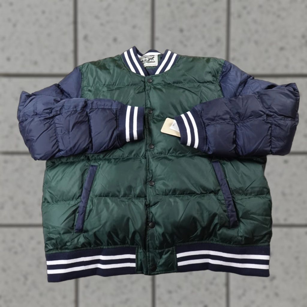 Levi's VINTAGE Levis Jacket Mens XL Green Blue Puffer Coat Varsity Quilted Insulated Size US XL / EU 56 / 4 - 1 Thumbnail