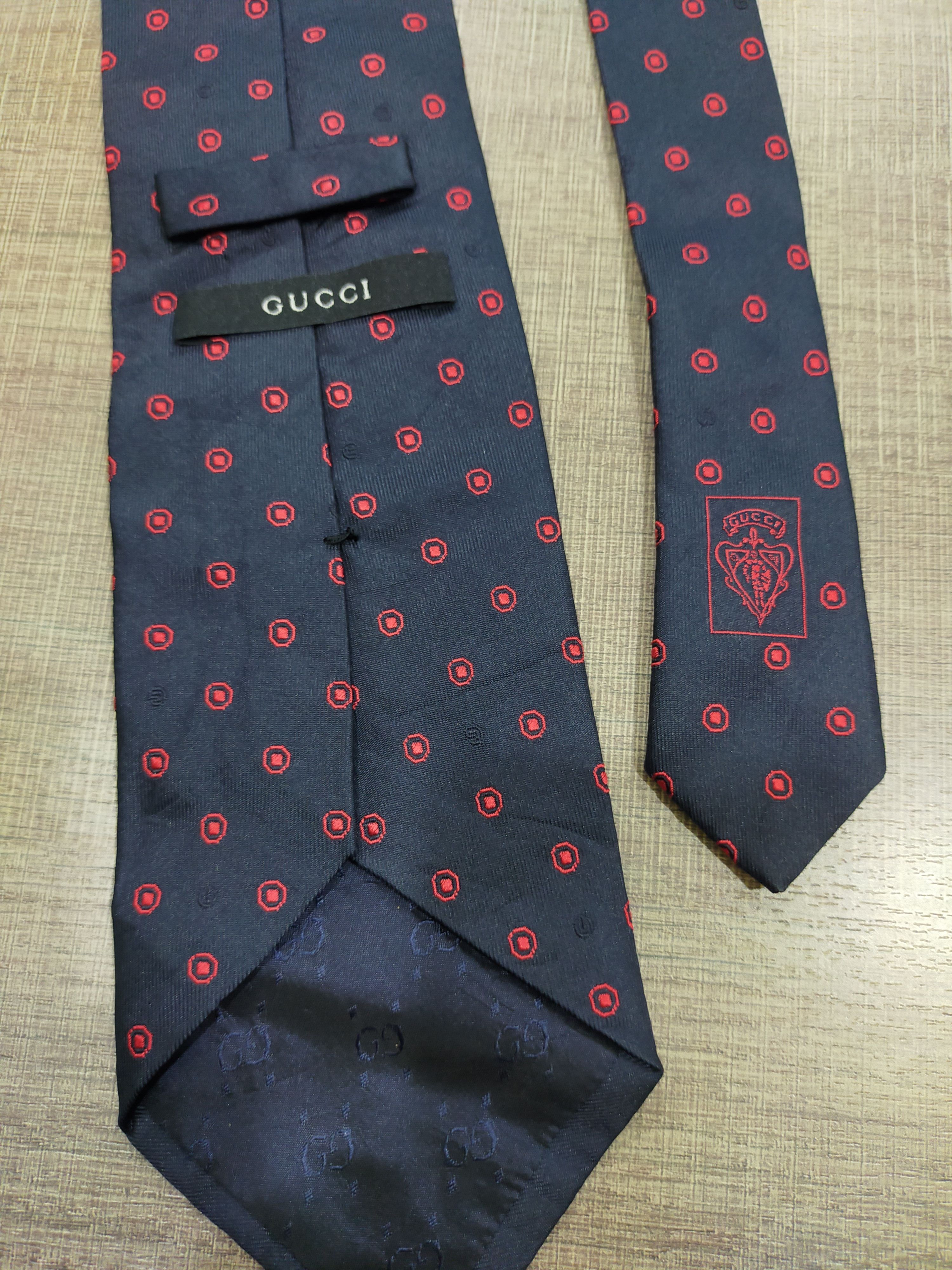 Gucci 🔥 NICE !! VINTAGE GUCCI SILK TIE Size ONE SIZE - 4 Thumbnail
