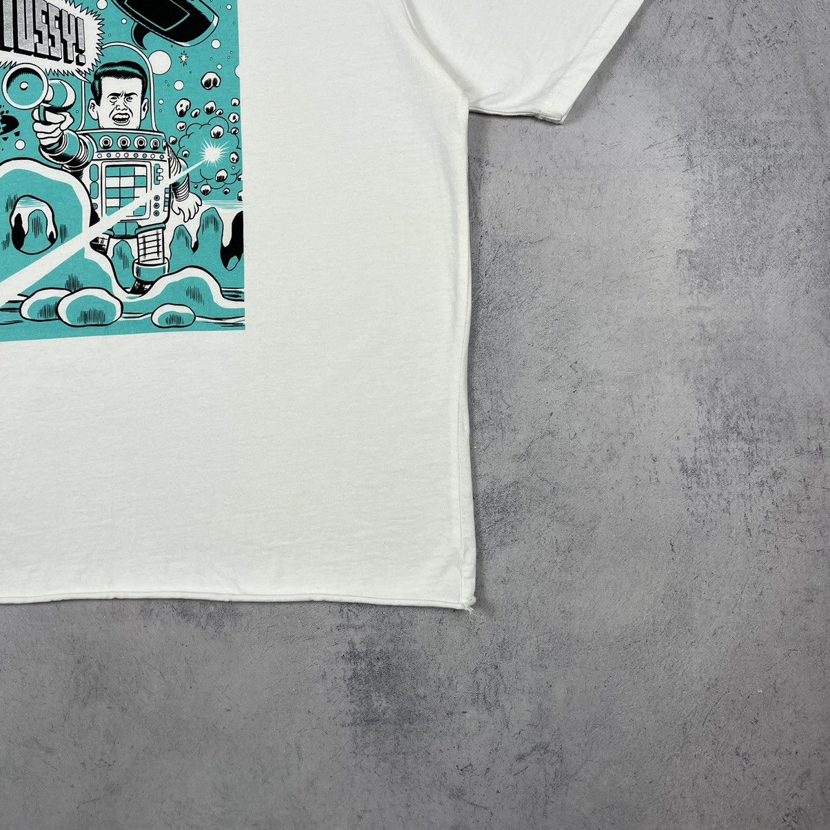 Stussy Stussy x Daniel Clowes y2k cropped big logo tee Size US L / EU 52-54 / 3 - 4 Thumbnail