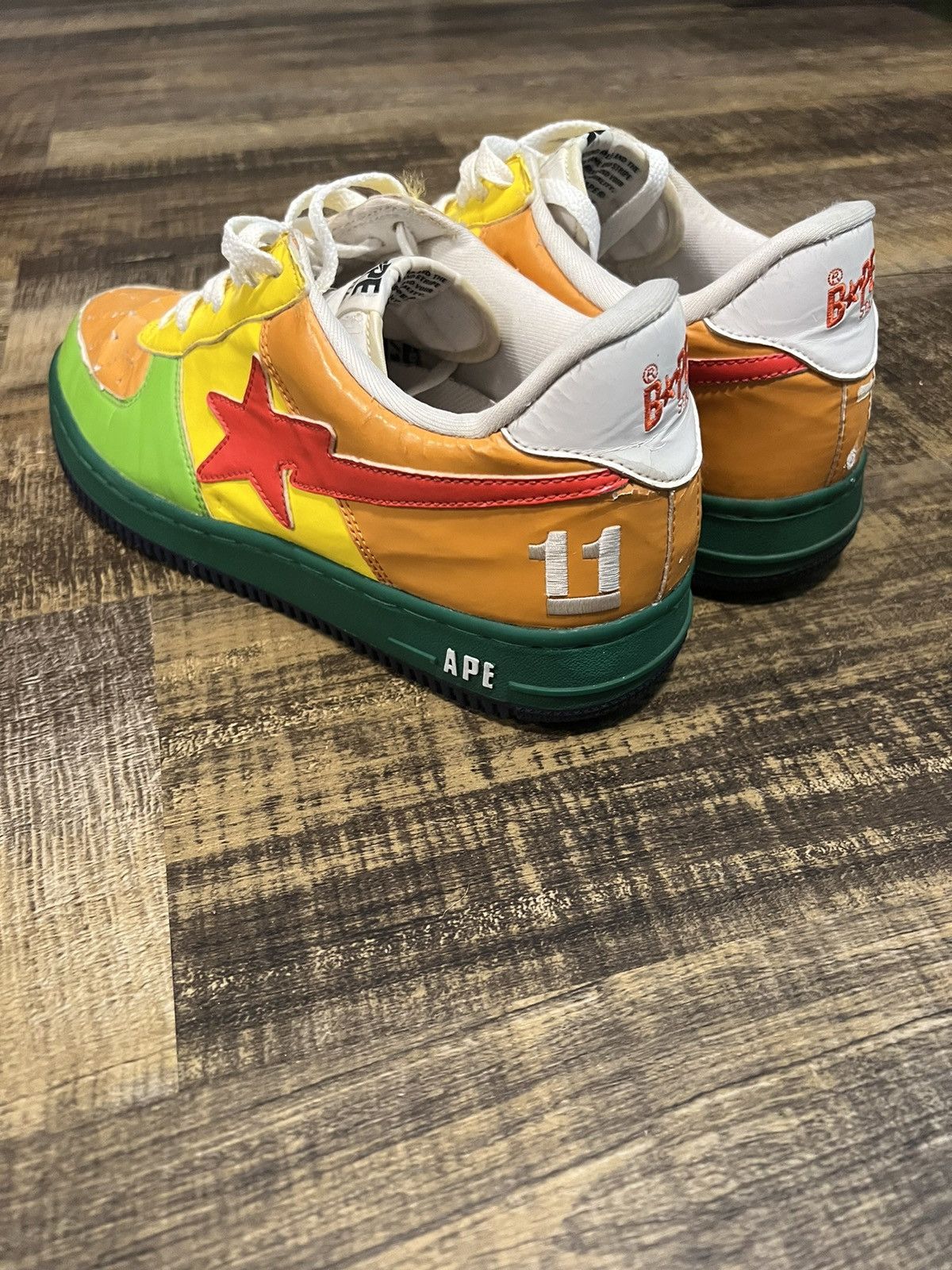 Bape × Nigo Multi-Color Bapesta Shoes Size US 11 / EU 44 - 8 Thumbnail