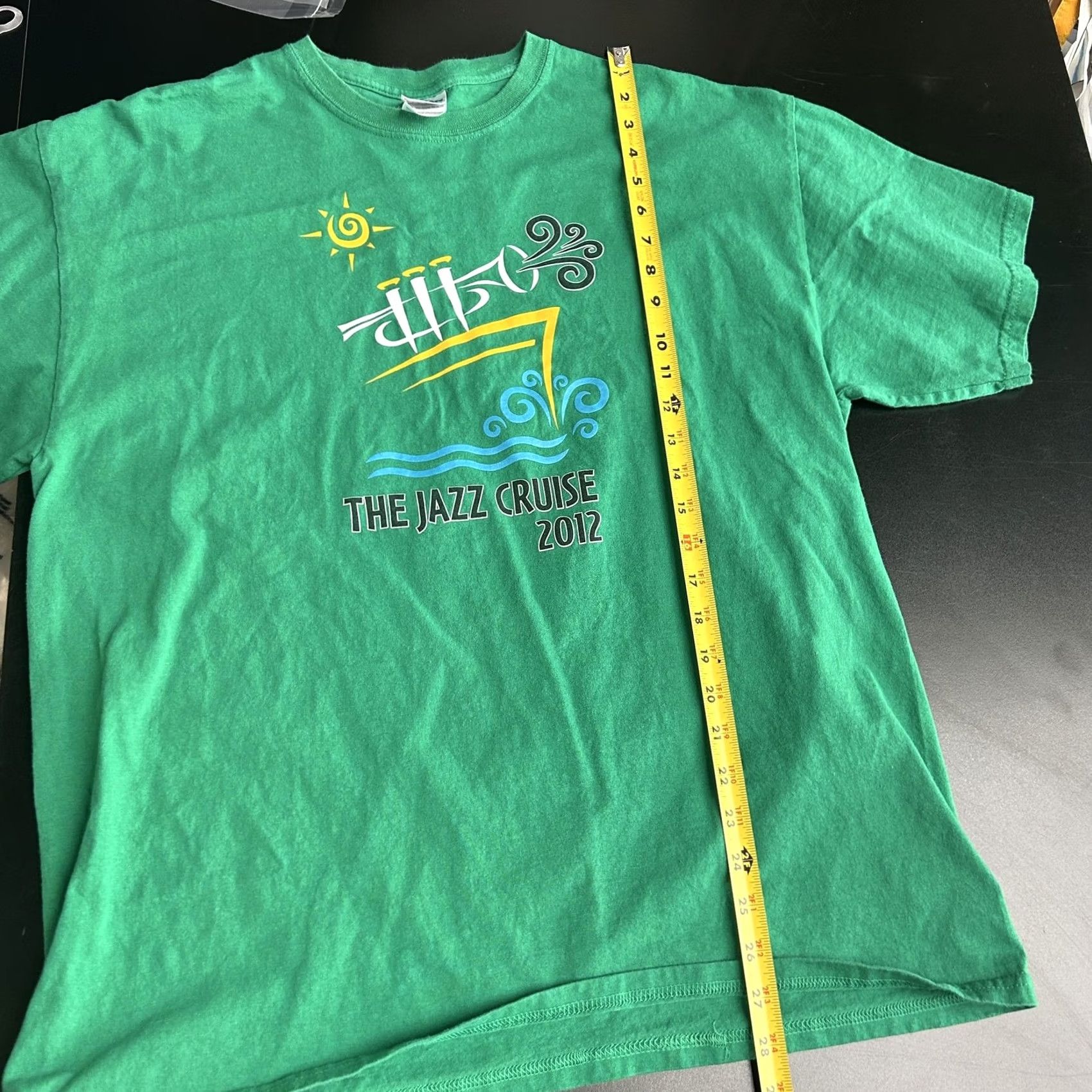 Gildan VINTAGE The Jazz Cruise Shirt Mens XL Green Gildan Ultra Cotton 2012 Graphic Tee Size US XL / EU 56 / 4 - 6 Thumbnail