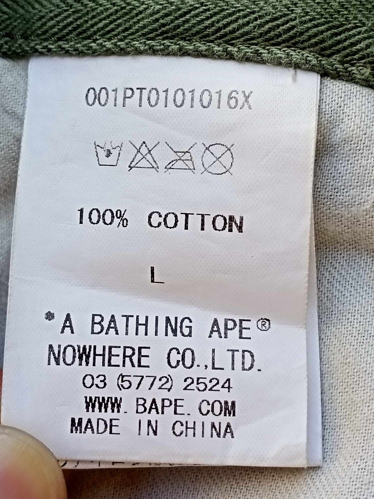 Bape BAPE MODERN EQUIPMENT OLIIVE HERRINGBONE TROUSERS Size US 34 / EU 50 - 8 Thumbnail
