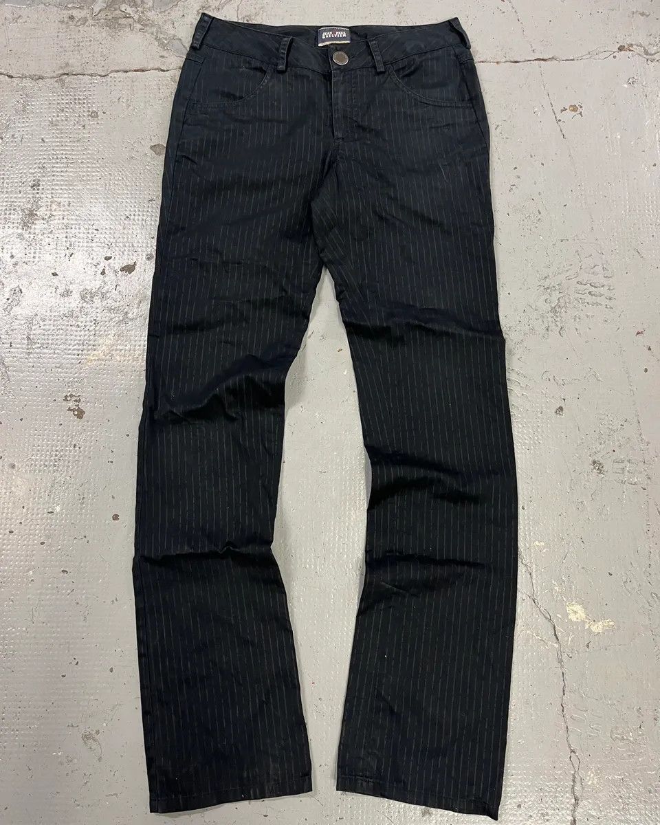 Jean Paul Gaultier Jean Paul Gaultier Black Classy Striped Pants Size US 39 - 1 Thumbnail