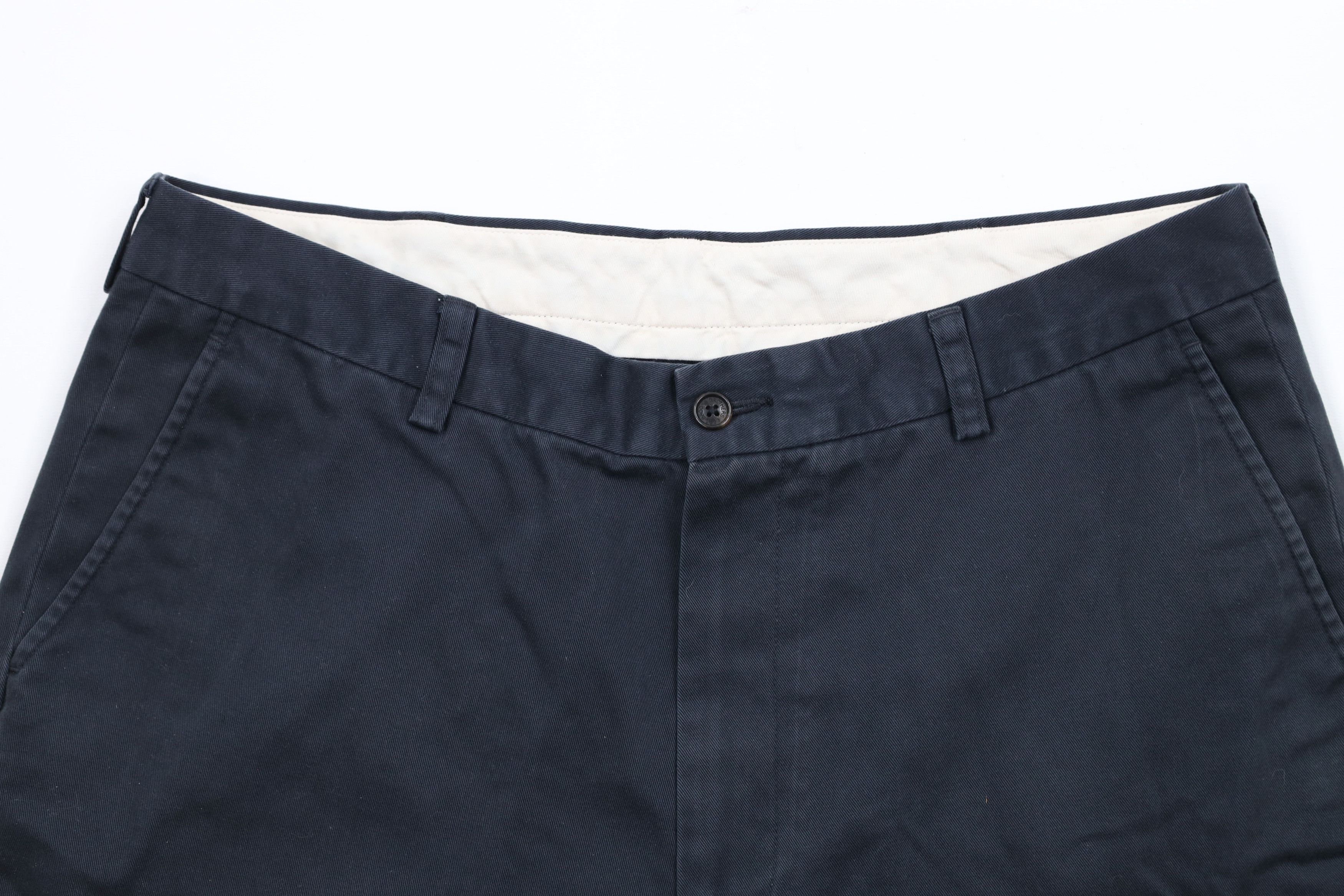 Brooks Brothers × Vintage Vintage Brooks Brothers Heavyweight Chino Shorts Navy Blue Size US 35 - 2 Thumbnail