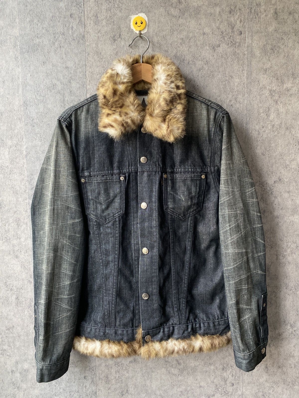 Japanese Brand Levi’s Star Japan Design Fur Denim Jacket Size US M / EU 48-50 / 2 - 2 Thumbnail
