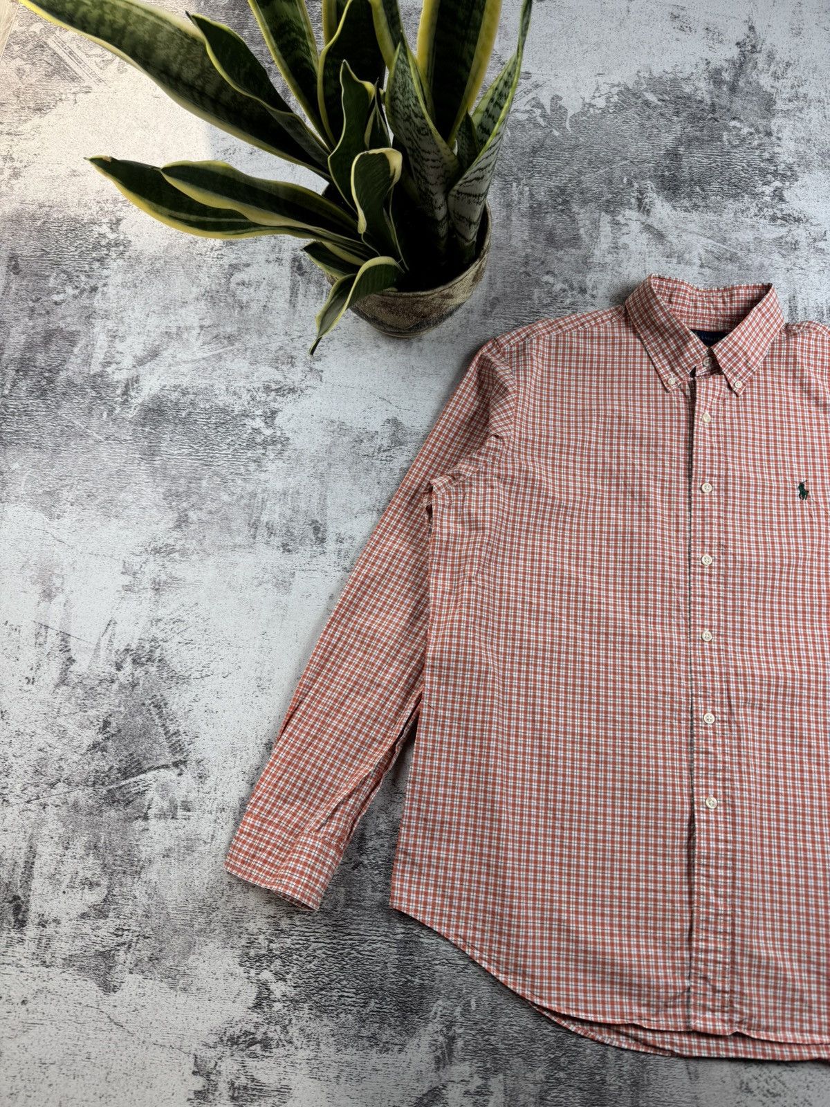 Polo Ralph Lauren Polo Ralph Lauren XL Orange Checked Button Colorful Men’s Plaid LongSleeve Shirt Size US XL / EU 56 / 4 - 2 Thumbnail