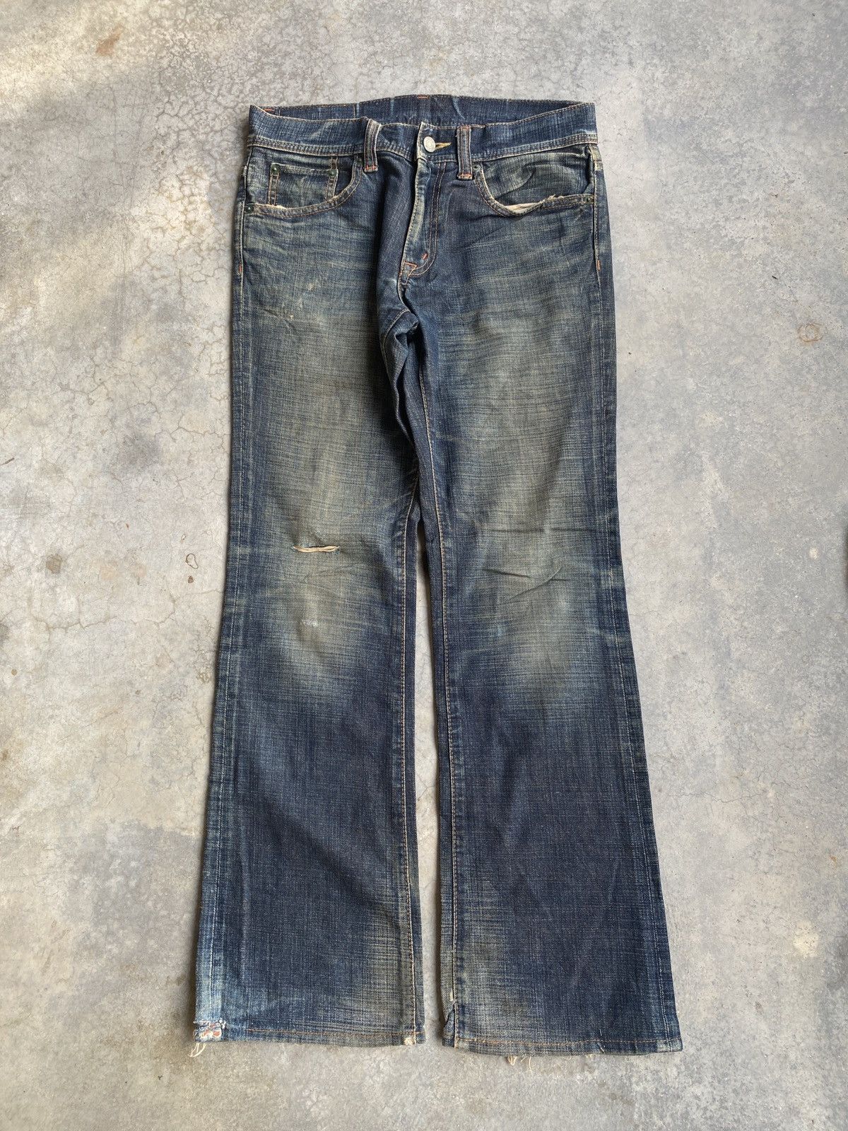 Hysteric Glamour × If Six Was Nine × PPFM Vintage GL HEARTS flare denim pants(sku 4) Size US 29 - 2 Thumbnail