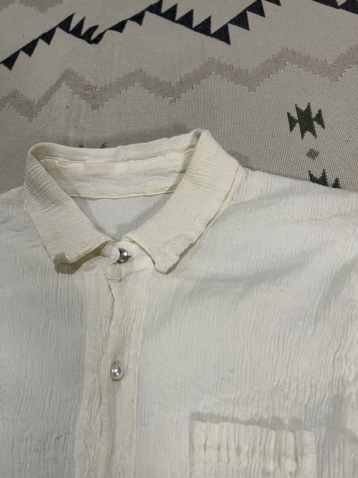 Tsumori Chisato 1990s TSUMORI CHISATO ISSEY MIYAKE PLEATED BUTTON BLOUSES Size XS / US 0-2 / IT 36-38 - 9 Thumbnail