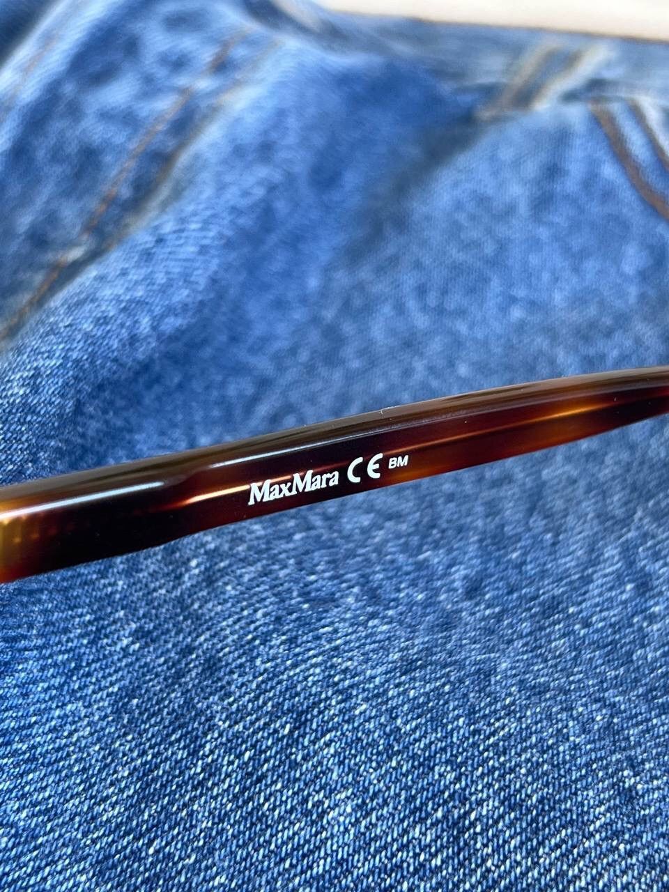 Designer × Vintage Max Mara '00s Double Logo Square Brown Frame Glasses Eyewear Size ONE SIZE - 5 Thumbnail