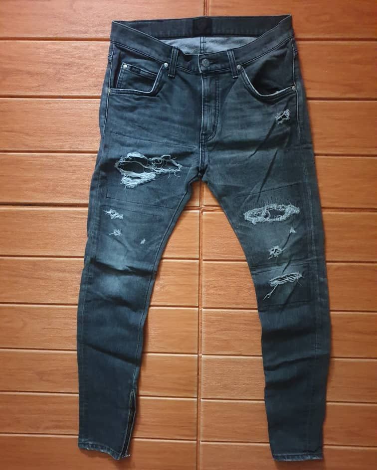 Japanese Brand 💥Lee riders custom zipper leg distressed jeans Size US 30 / EU 46 - 1 Thumbnail