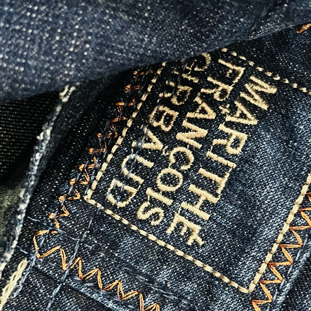 Marithe + Francois Girbaud Spectacular MFG Flared Bondage Heavy Denim Jeans Size US 30 / EU 46 - 17 Thumbnail