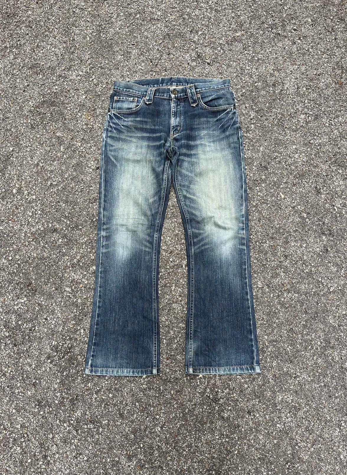 Edwin × Japanese Brand Flared Edwin Japan Jeans Boot Cut Faded Denim Size US 31 - 1 Thumbnail