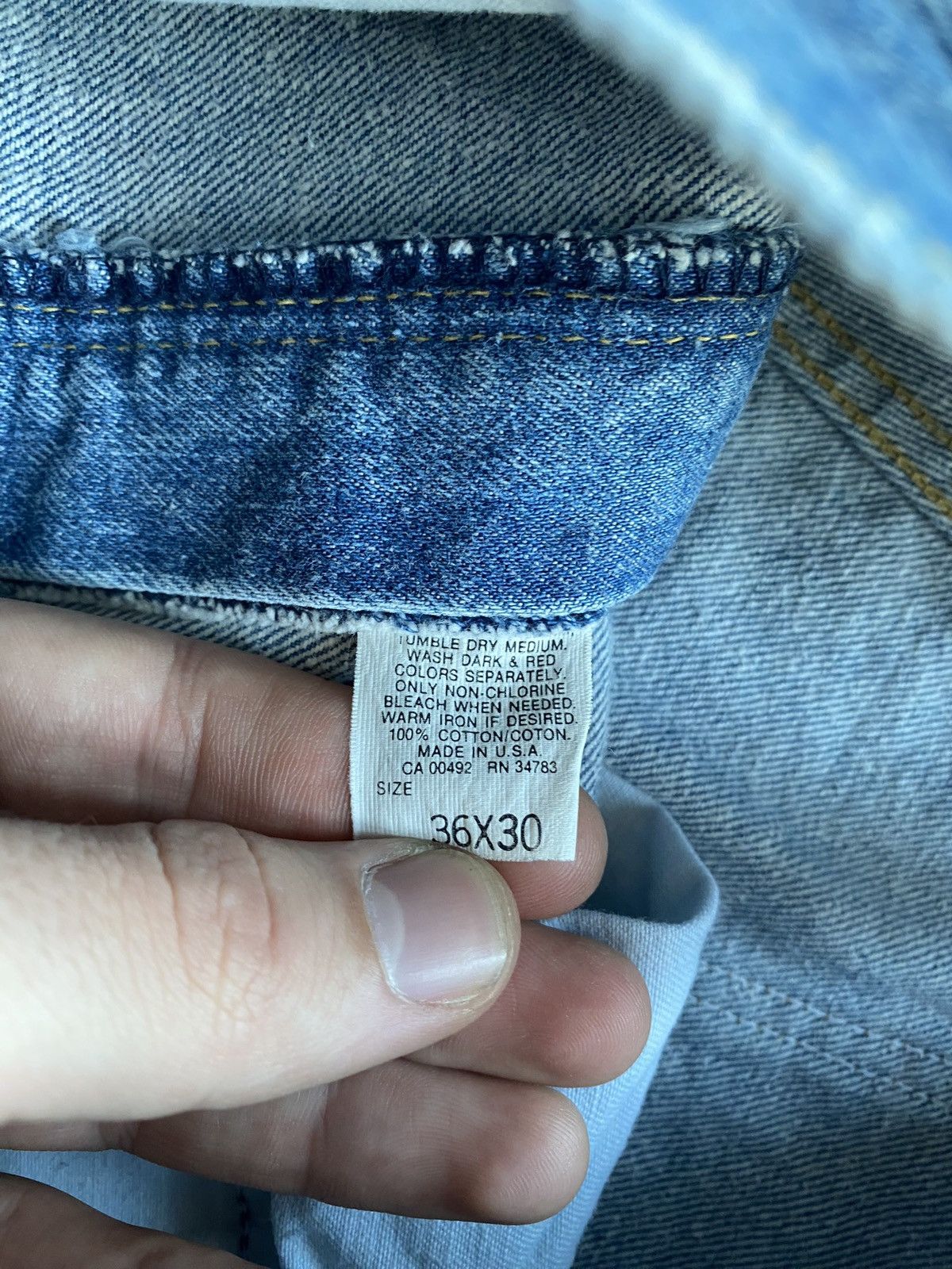 Lee 🔥80s Lee riders archive union made blue washed light jeans Size US 36 / EU 52 - 7 Thumbnail