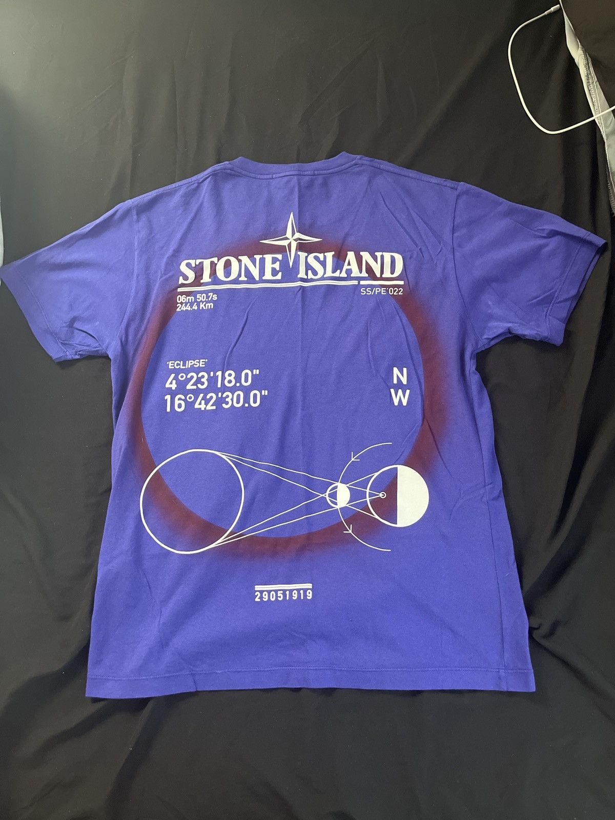 image of Purple Stone Island T-Shirt, Men's (Size Small)