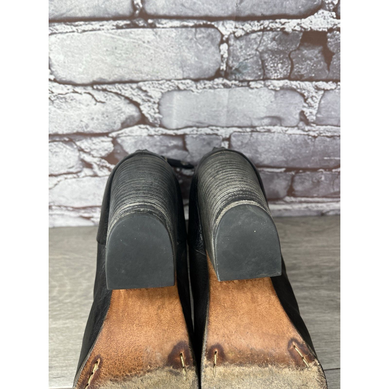 Rag & Bone Rag Bone Newbury Black Leather Stacked Heel Ankle Booties Wo Size US 8 / IT 38 - 7 Thumbnail