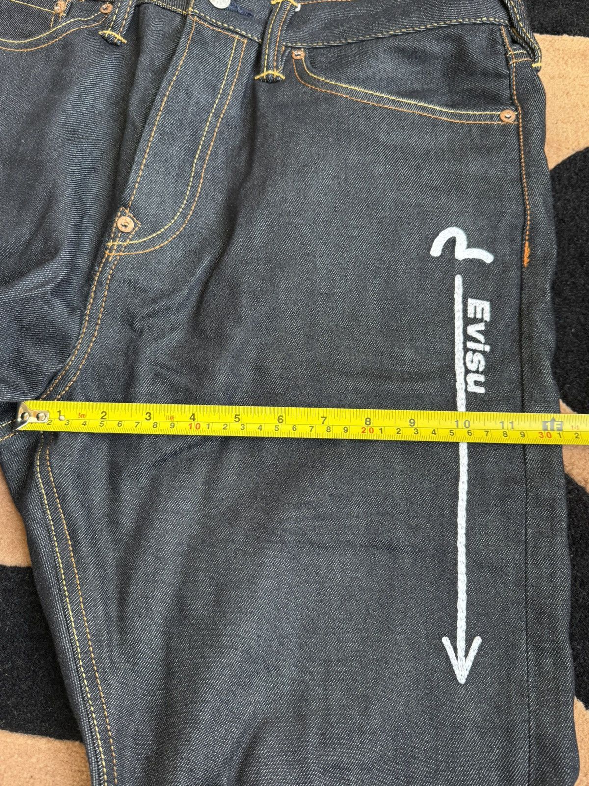 Evisu × Vintage EVISU dinosaur embroidery daicock style jeans！size：32x22 Size US 32 / EU 48 - 11 Thumbnail