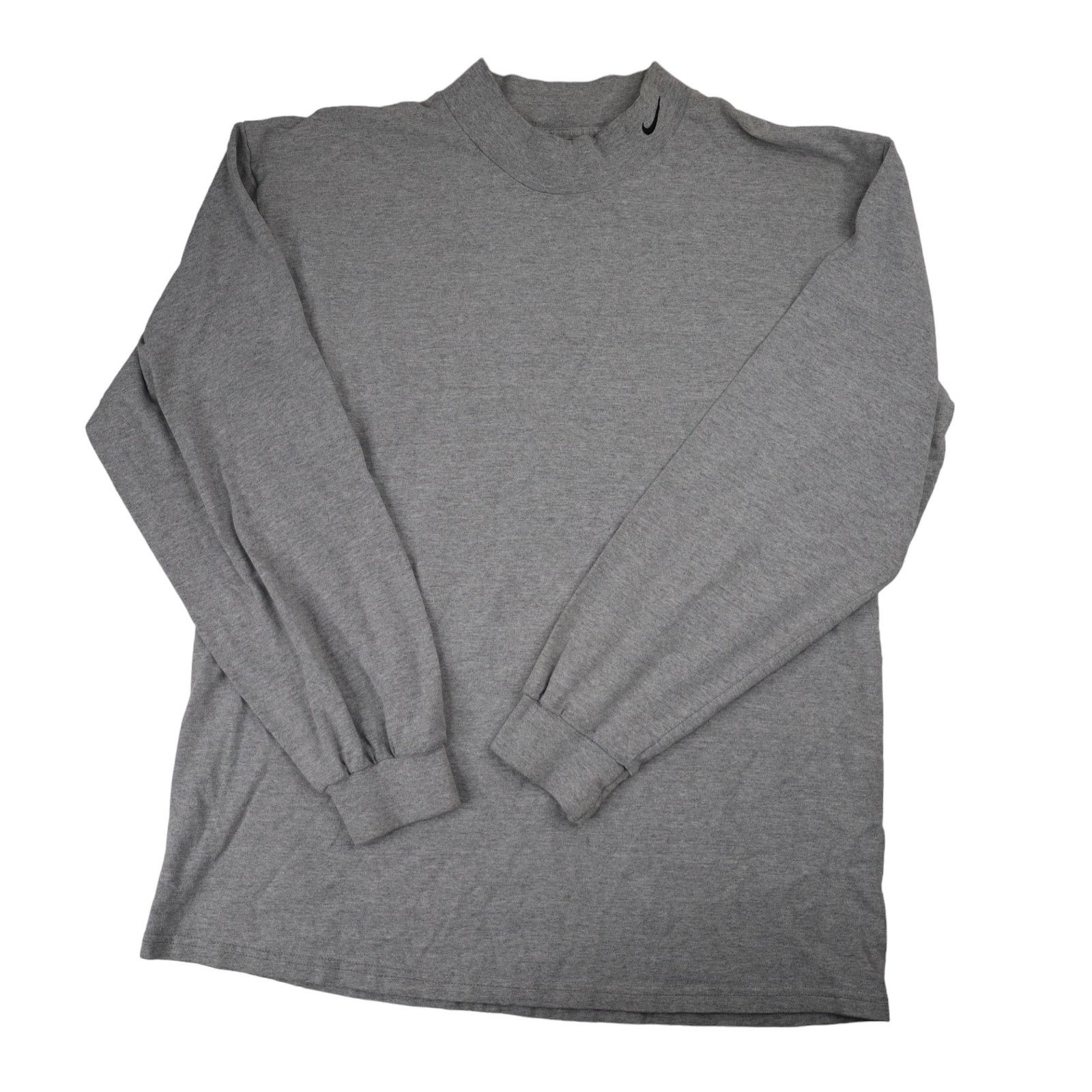 Nike × Vintage Vintage Nike Mini Swoosh Moc Neck Long Sleeve T Shirt Size US L / EU 52-54 / 3 - 1 Thumbnail