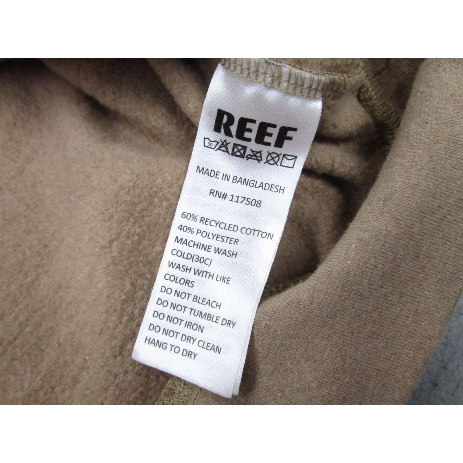 REEF Reef Sweatshirt Mens 2XL Brown Crewneck Pullover Salt Sand Palm Eco Cotton Blend Graphic Print Size US XXL / EU 58 / 5 - 6 Thumbnail