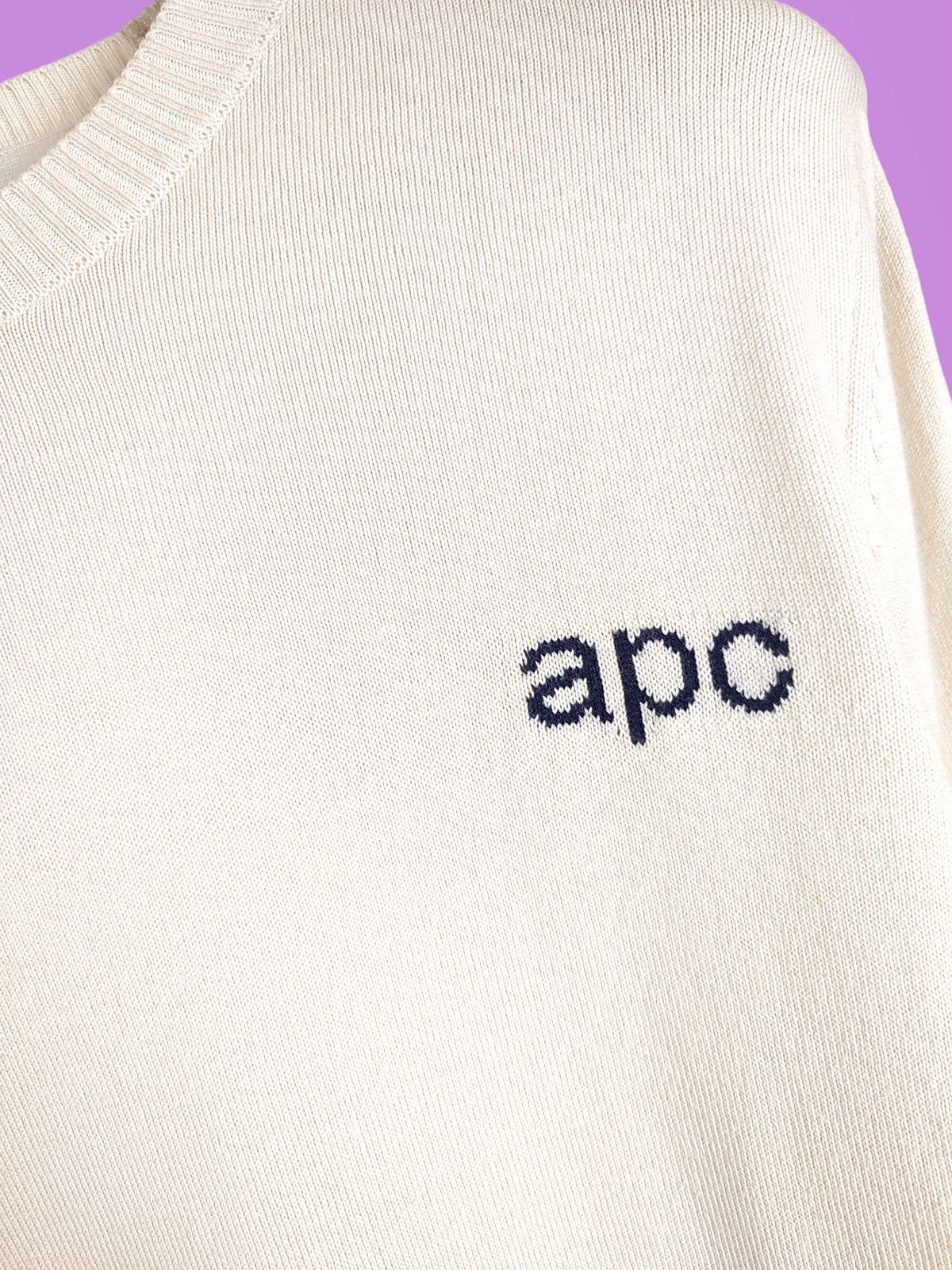 A.P.C. S/S 2018 A.P.C. Logo Cotton Knitted Jumper Size US L / EU 52-54 / 3 - 6 Thumbnail
