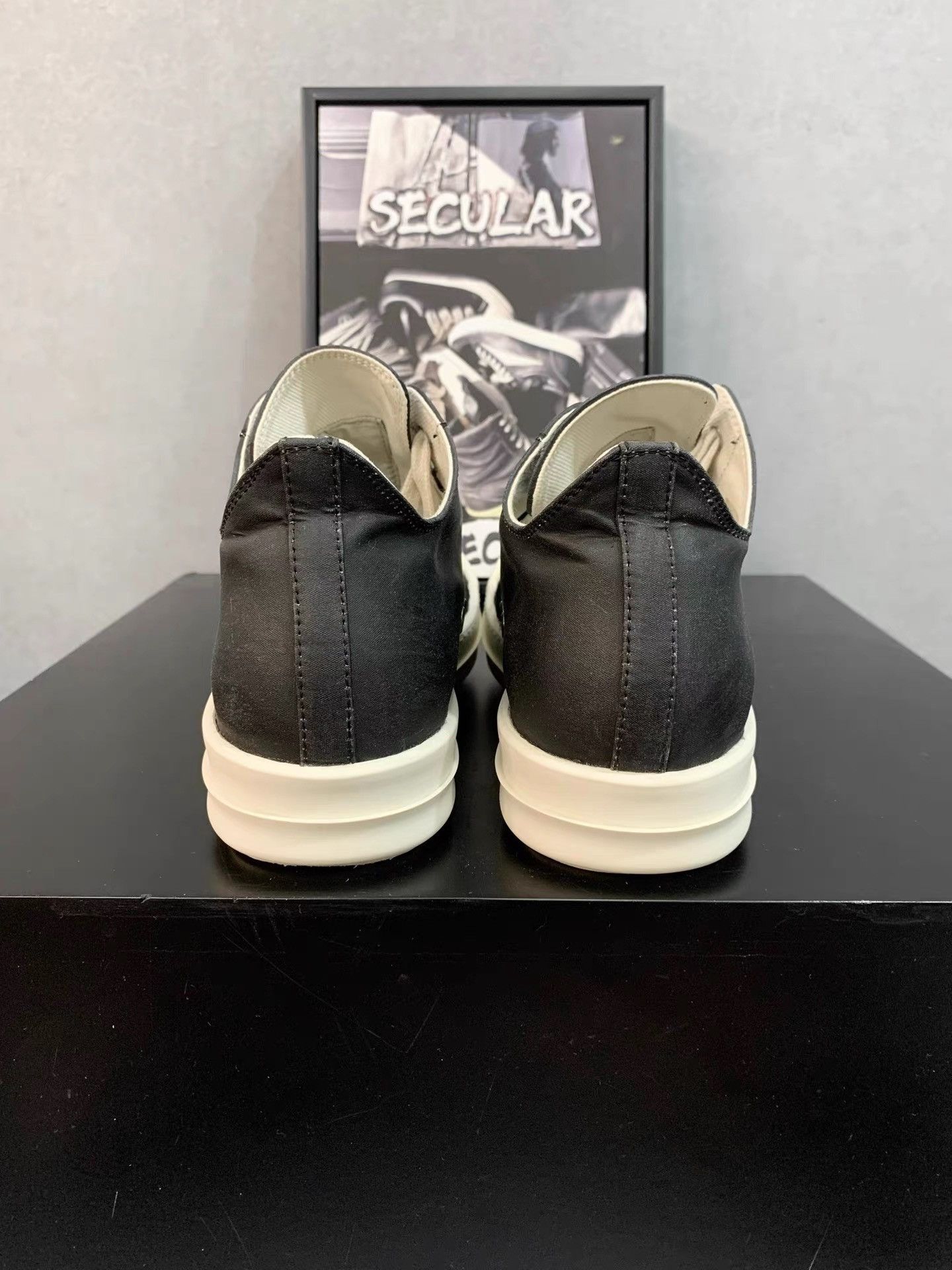 Rick Owens Rick Owens Black Silk Ramones K34 Size US 7.5 / IT 37.5 - 7 Thumbnail