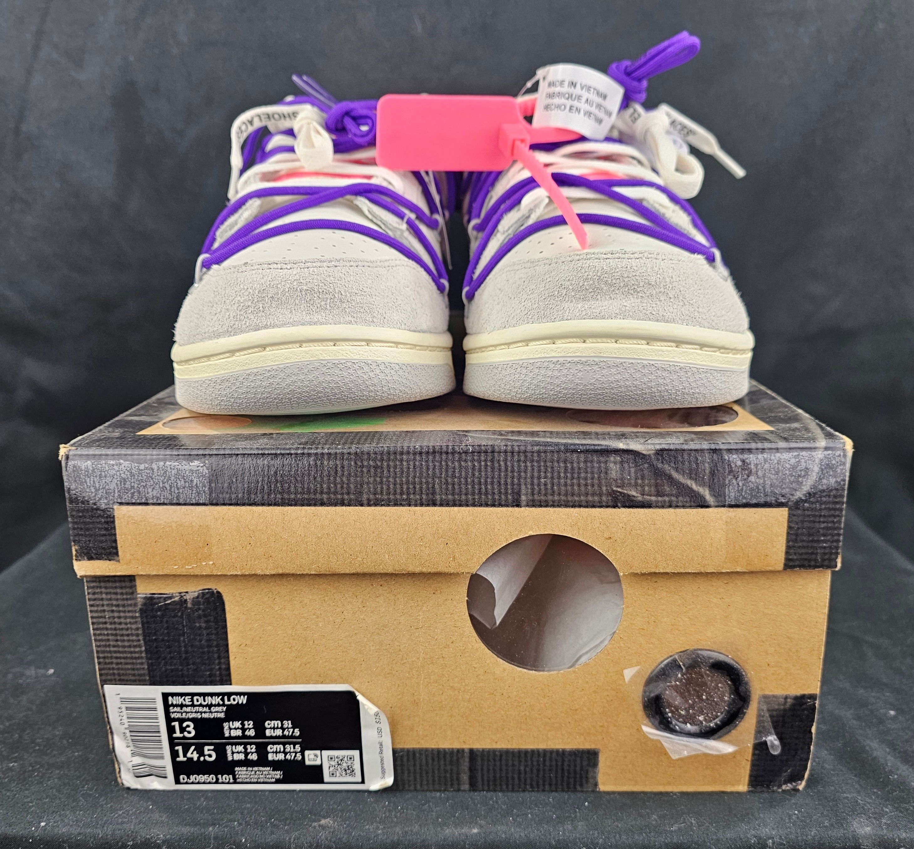 Nike × Off-White Nike Dunk Low Off-White Lot 15 of 50 Sail Men's Size 13 US Size US 13 / EU 46 - 8 Thumbnail