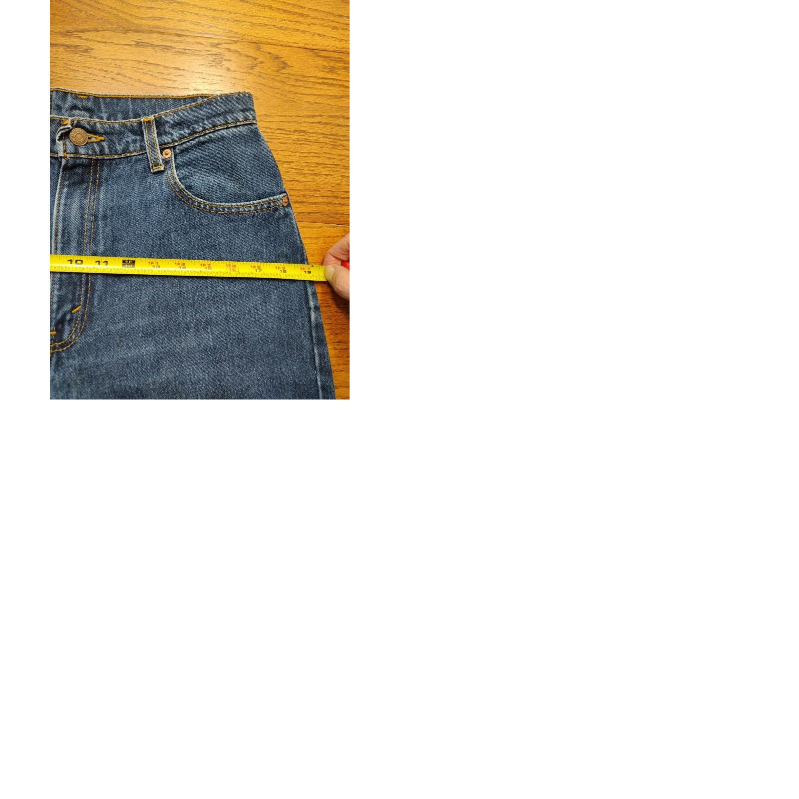 Levi's VINTAGE Levi's 550 Jeans Womens 29x33 3 High Waist Relaxed Tapered 100% Cotton Blue Denim 5-Pocket 90s USA Retro Modern Fit Womens Size 29" - 9 Thumbnail