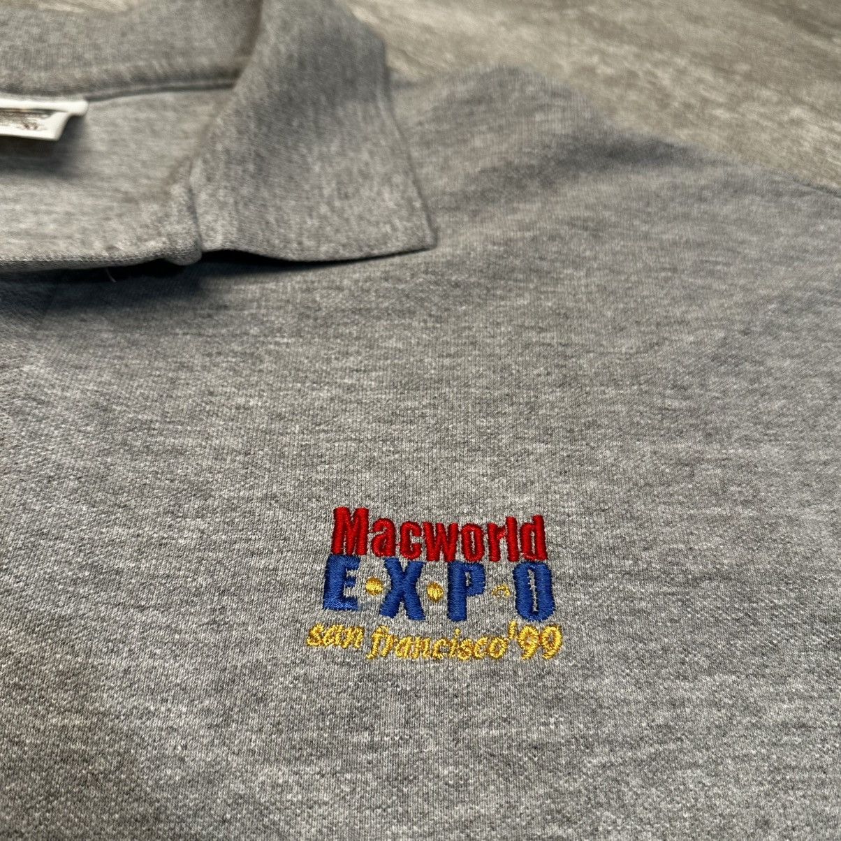 Apple × Vintage Vintage Apple MAC Polo Shirt 90s Macworld EXPO XL Gray Jobs Size US XL / EU 56 / 4 - 2 Thumbnail