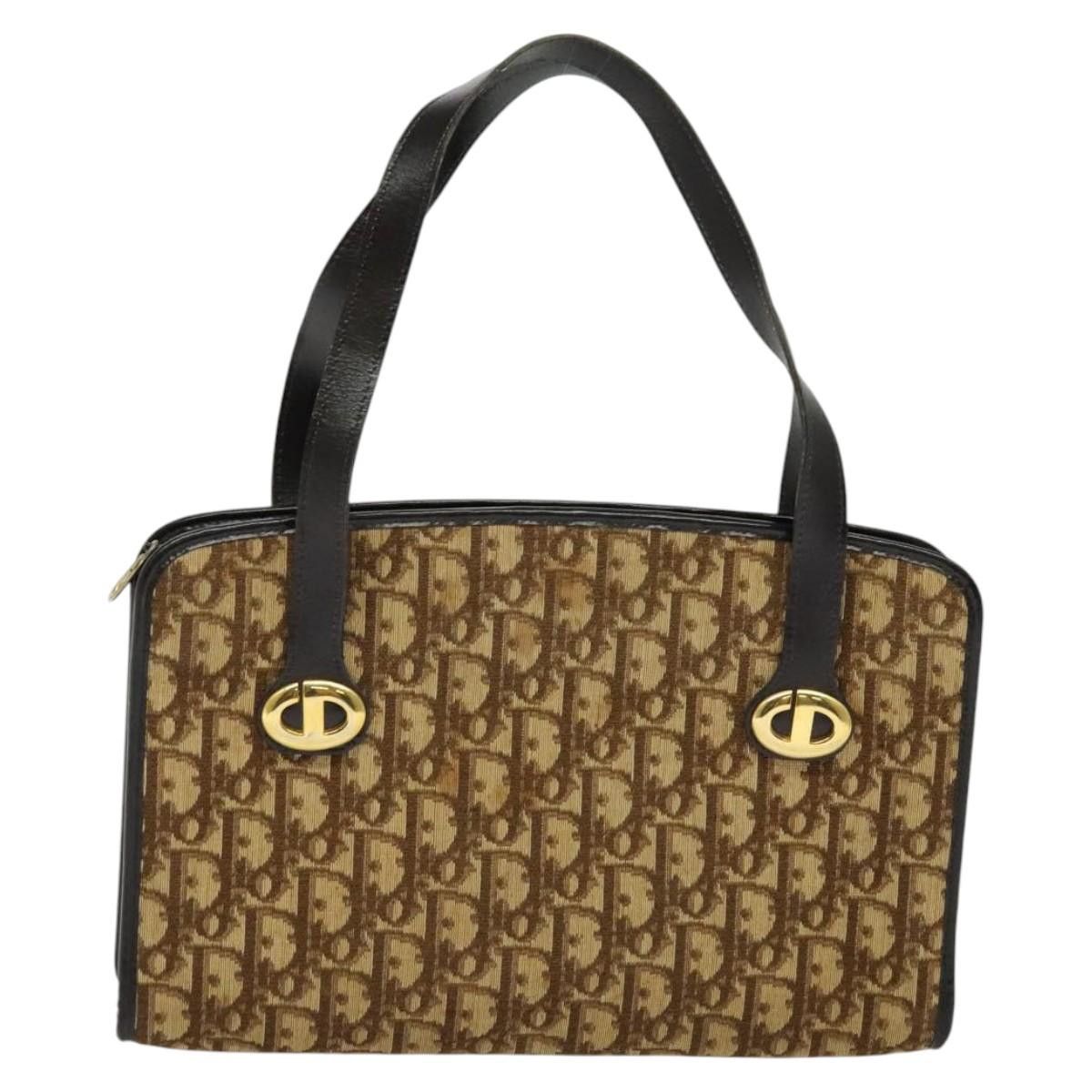 Dior DIOR Trotter Canvas Hand Bag Brown Gold Size ONE SIZE - 2 Thumbnail