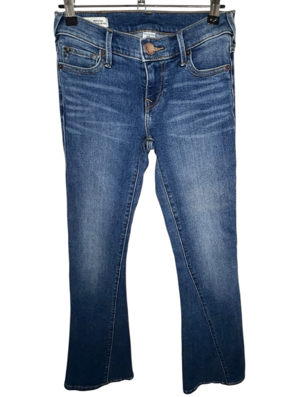 True Religion True Religion Mid Rise Flare Jeans With Angled Stitching Size 25" / US 0 / IT 36 - 1 Thumbnail