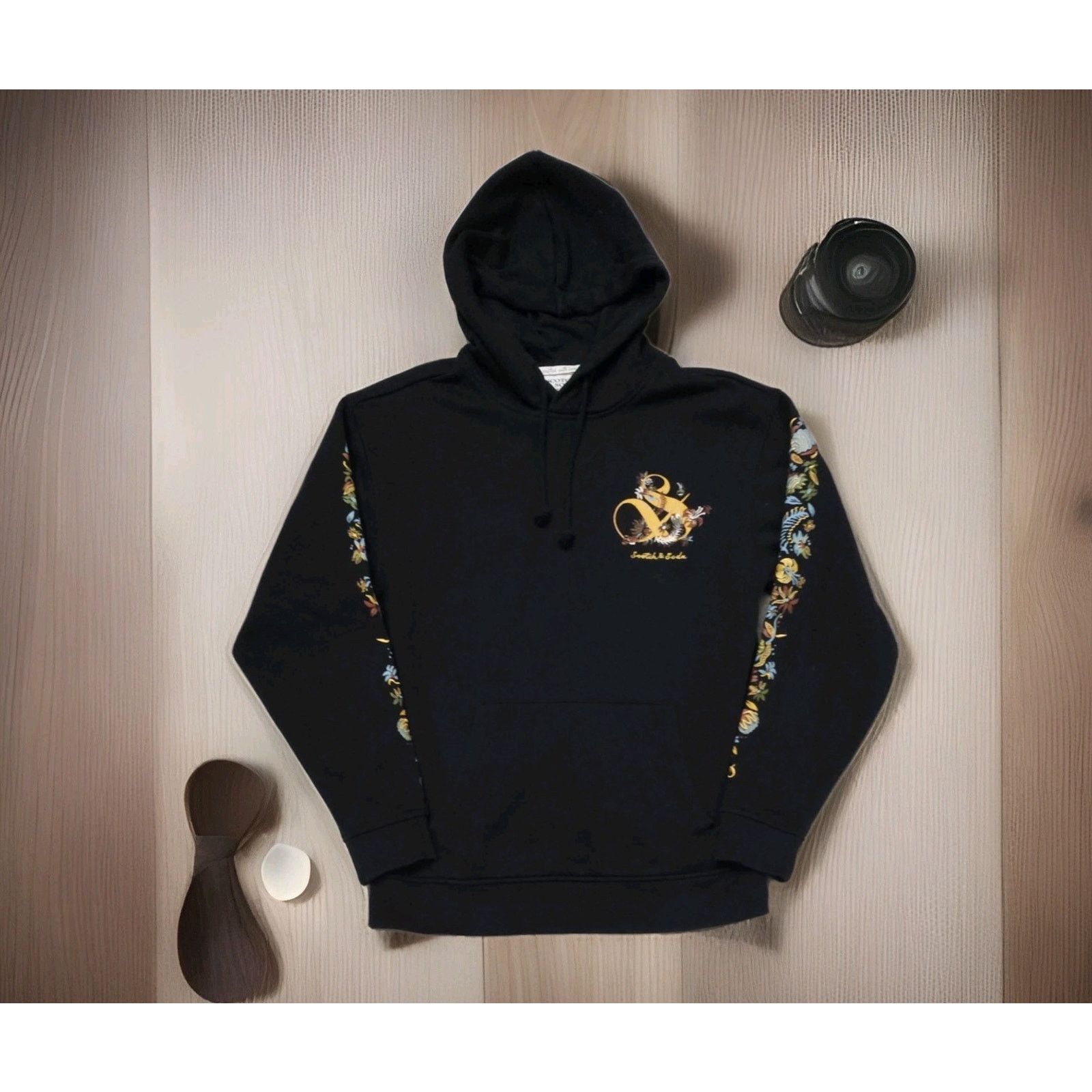 Scotch & Soda Scotch & Soda Hoodie Embroidered Floral Fleece Relaxed S Size US S / EU 44-46 / 1 - 2 Thumbnail