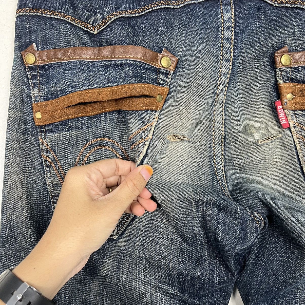 Edwin Vintage Edwin Western Cowboy Distressed Denim Jeans Size US 34 / EU 50 - 22 Thumbnail