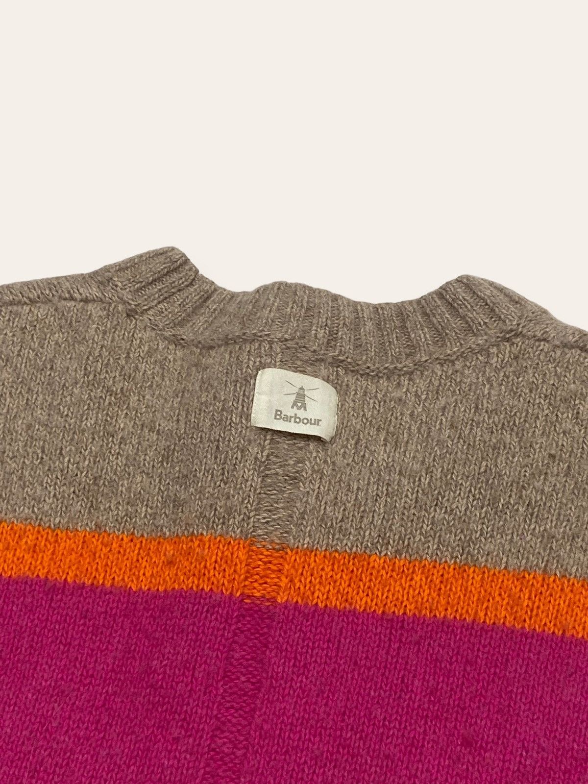 Barbour Vintage BARBOUR Warm Coloured Striped Wool Sweater Size US M / EU 48-50 / 2 - 5 Thumbnail