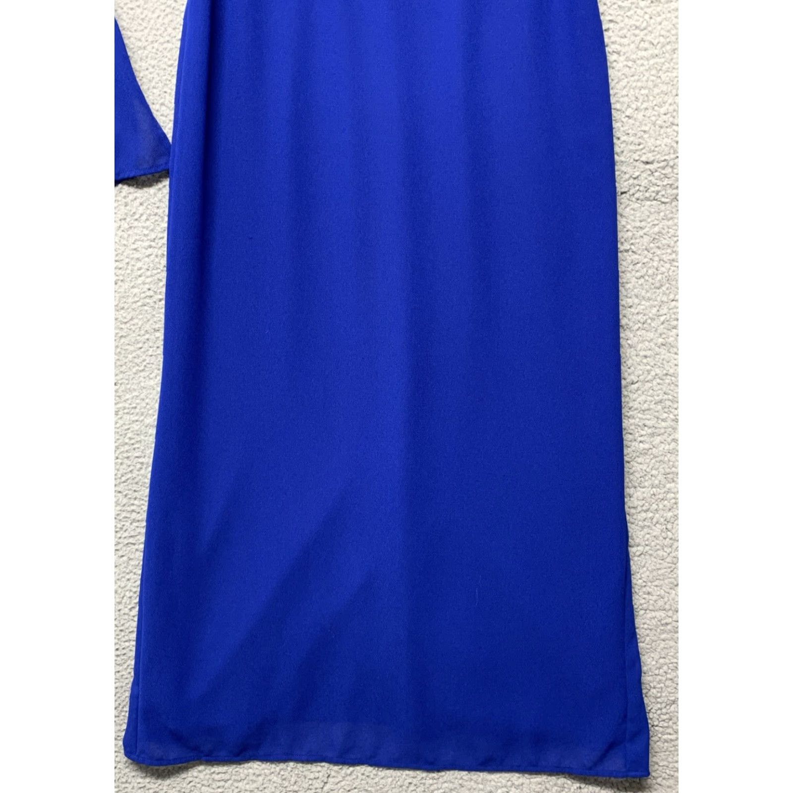 Vintage VINTAGE Studio 1 2-pc Dress Set Women's Sz 8 Royal Blue Button Zip Closure Shoulder Pads Midi Dress Shirt Dress 100% Polyester Women Size M / US 6-8 / IT 42-44 - 6 Thumbnail