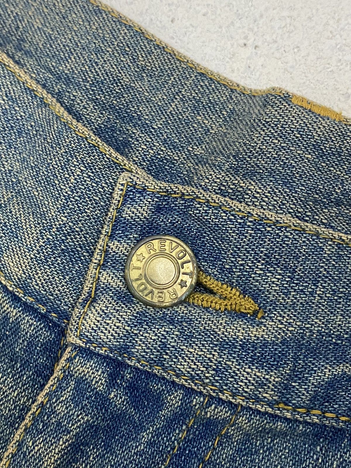 GOSTAR DE FUGA × Hysteric Glamour × If Six Was Nine Vintage 90s Flare Revolt Unisex Jean Retro Punk Mud Washed Size US 30 / EU 46 - 15 Thumbnail