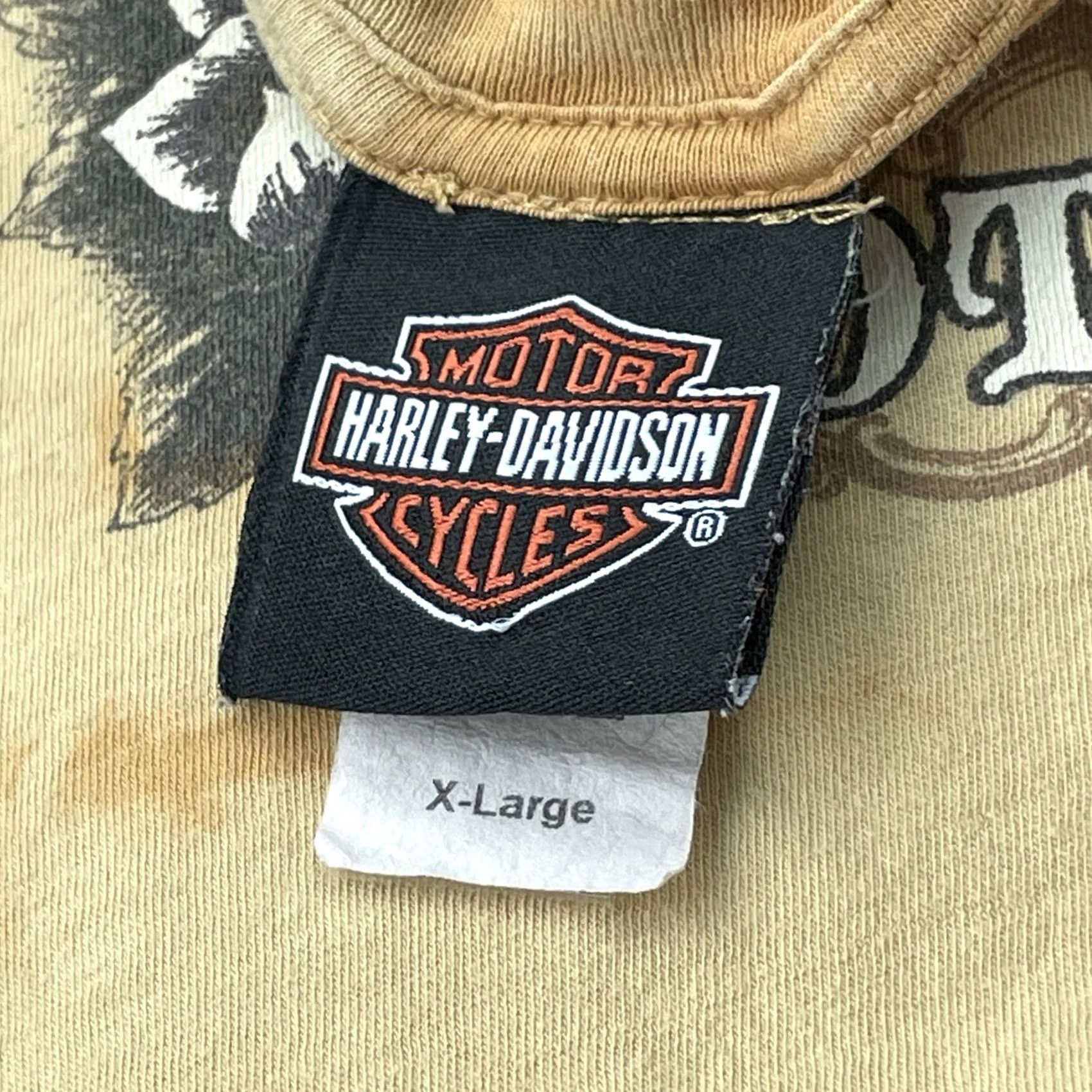 Harley Davidson VINTAGE Harley-Davidson Women T-Shirt Orange Tie-Dye Wild Heart Butterfly Y2K S/M Short Sleeve Crew Neck Rhinestone Size S / US 4 / IT 40 - 3 Thumbnail