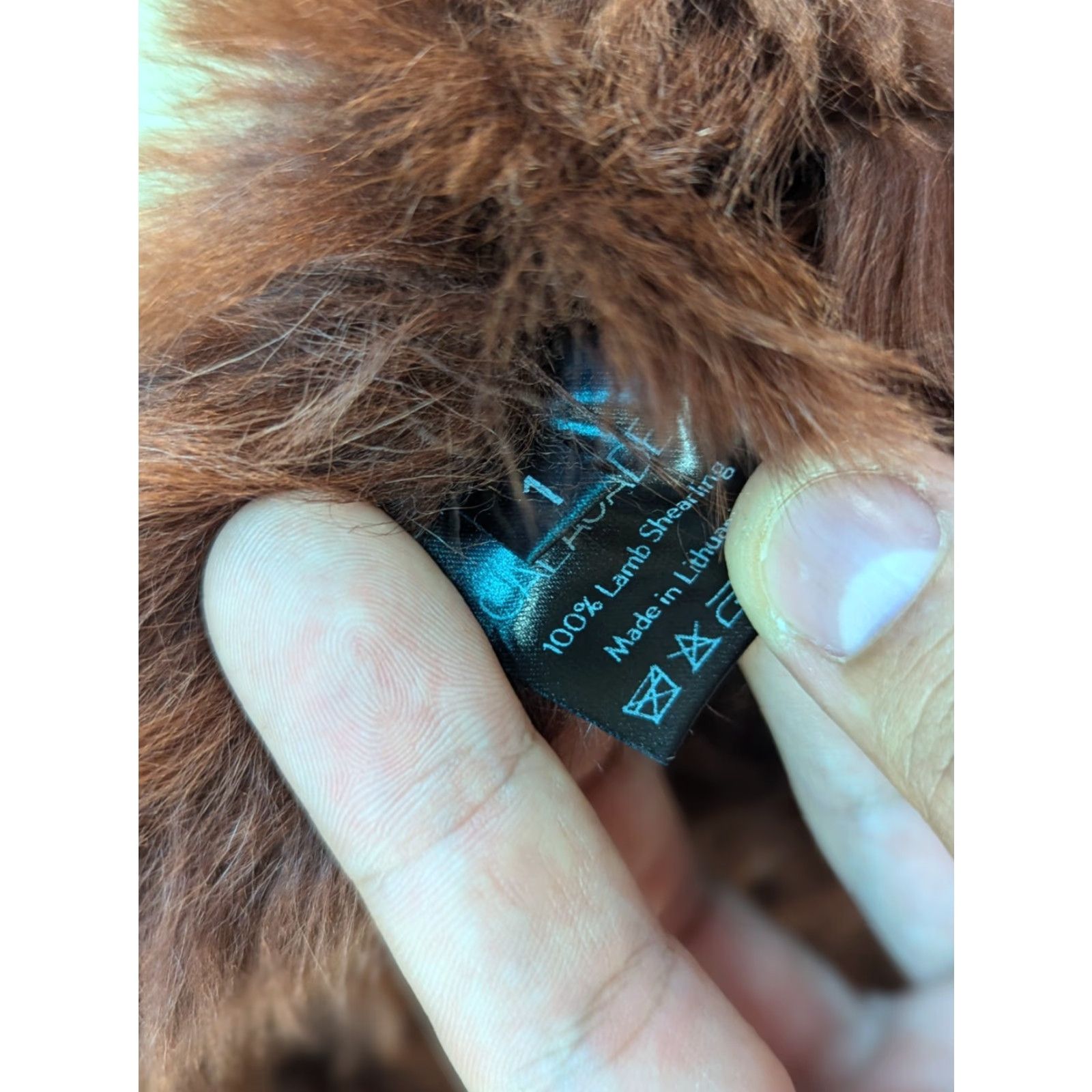 Vintage CALA JADE Beanie Hat One Size Lamb Sheering Leather Brown Fur Womens Size ONE SIZE - 5 Thumbnail