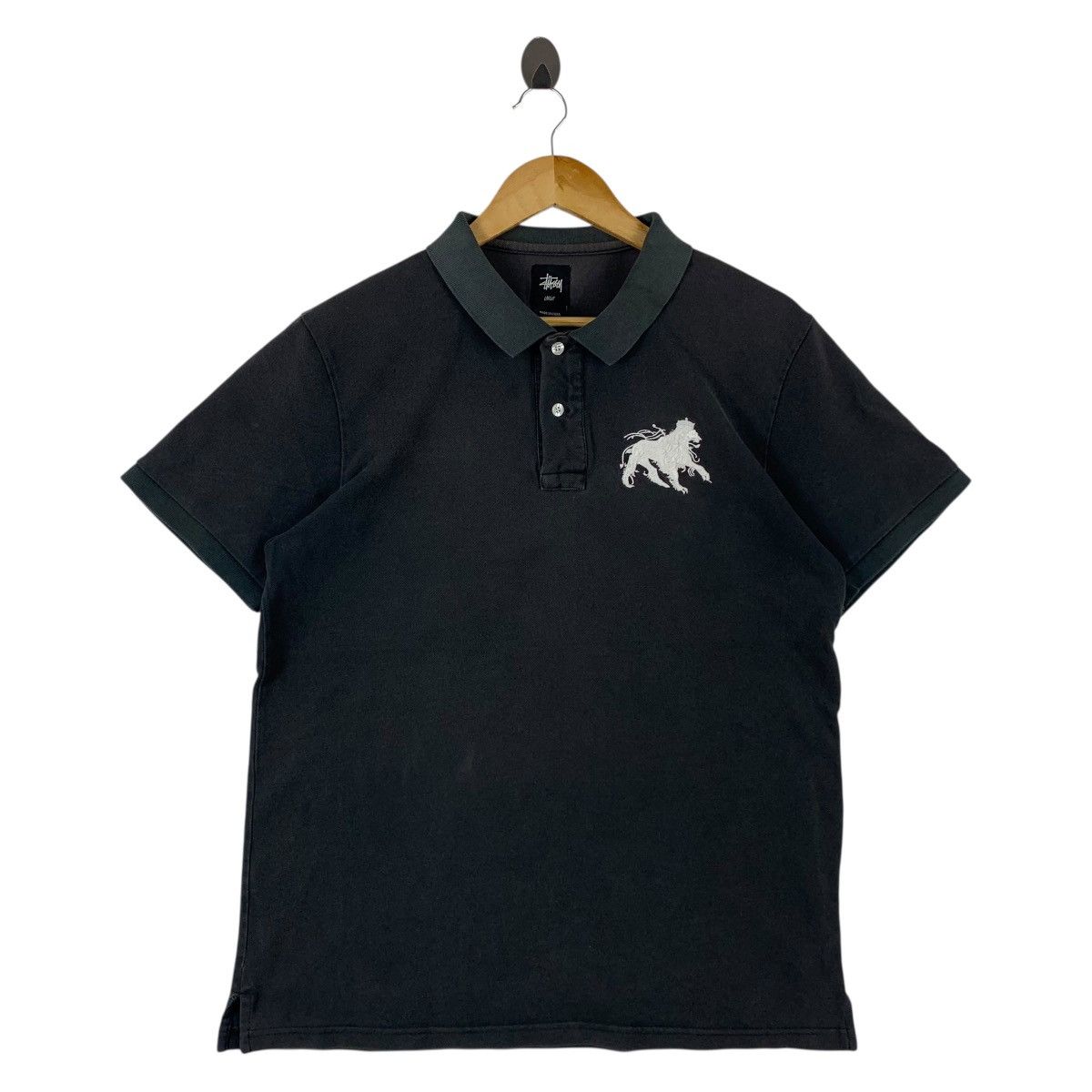 Stussy Vintage Stüssy "Lion of Judah" Embroidered Polo Shirt Size US L / EU 52-54 / 3 - 1 Thumbnail