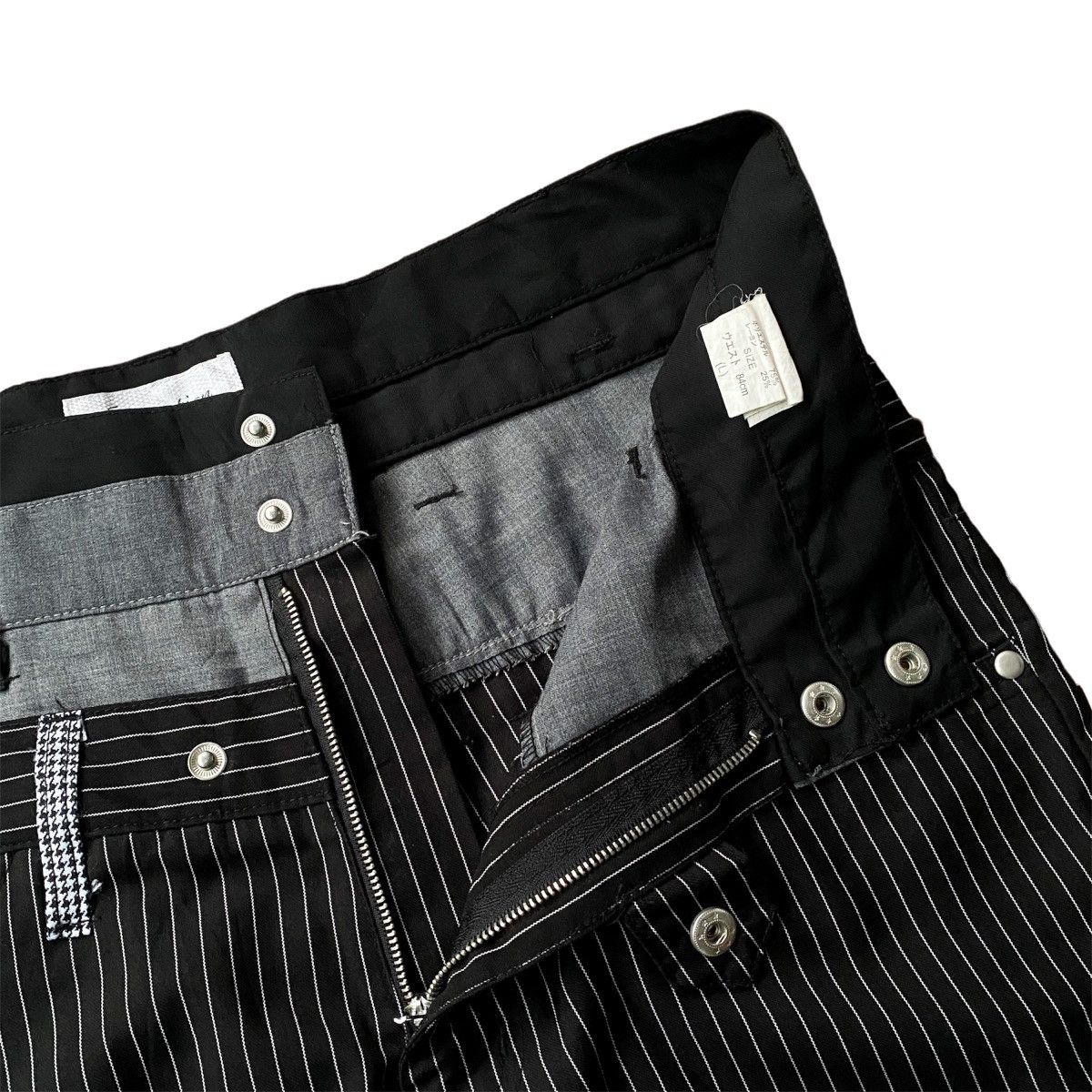 Hysteric Glamour × PPFM × Vintage Vintage Suggestion Double Waist Stripe Punk Trousers Pants Size US 31 - 6 Thumbnail