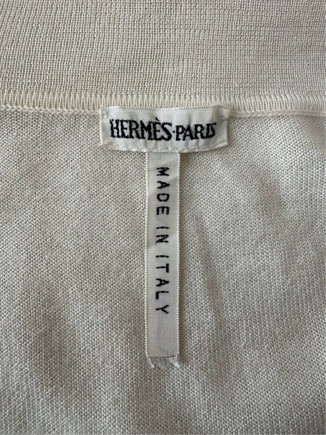 Hermes HERMES Margiela beige long sleeve V-neck top ME 98 Size M / US 6-8 / IT 42-44 - 7 Thumbnail