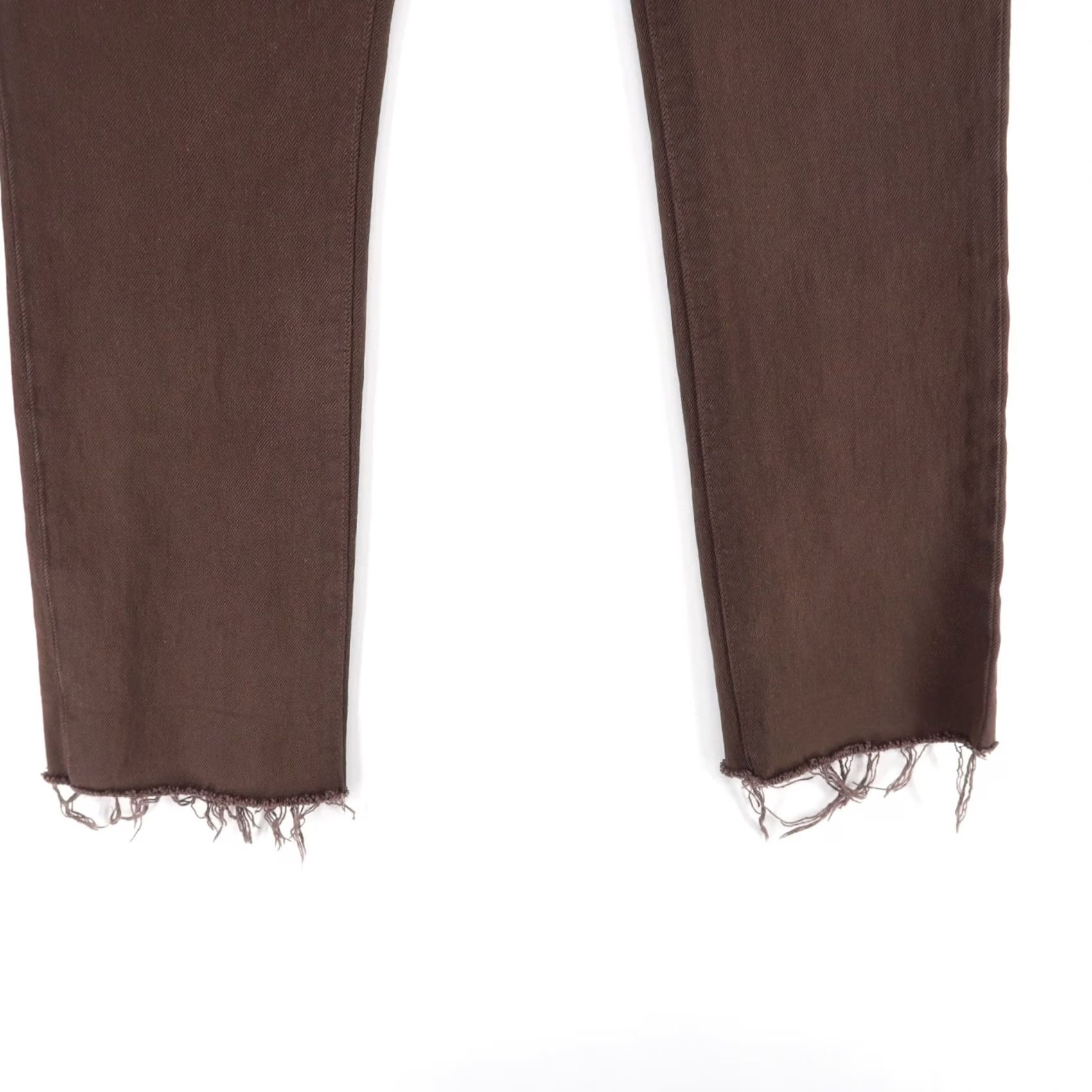 Frank & Eileen Frank & Eileen Cork Jeans Womens 26 Brown Fray Hem High Rise Cropped Straight Jeans Size 26" / US 2 / IT 38 - 3 Thumbnail