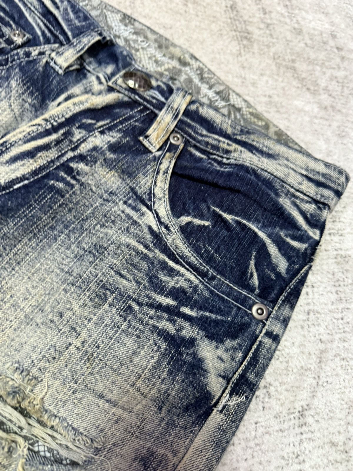 Hysteric Glamour × Japanese Brand The Vintage Standard Acid Wash Destroy Jeans Size US 29 - 11 Thumbnail
