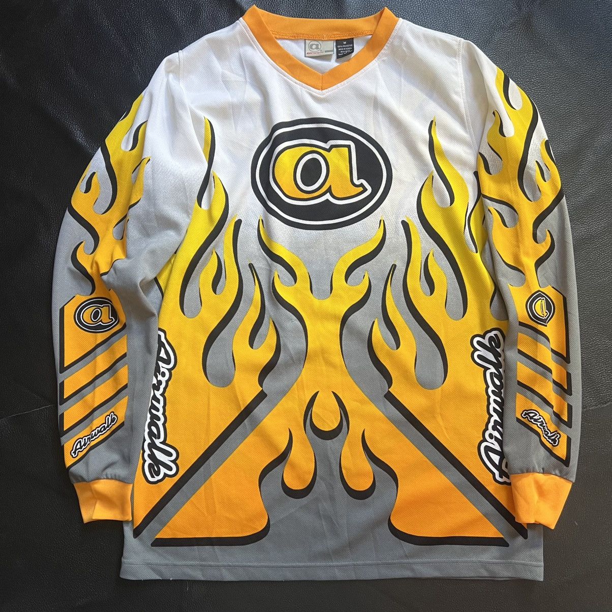 Airwalk Rare 90’s AirWalk Flame Jersey BMX Long-Sleeve Size US M / EU 48-50 / 2 - 1 Thumbnail