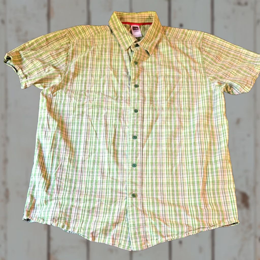 The North Face The North Face Short Sleeve Shirt Mens XL Green Plaid 100% Cotton Button-Up Size US XL / EU 56 / 4 - 1 Thumbnail